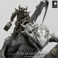 Photo du produit Tabletop 28mm Lord of the Print (LotP) 0 : Miniature de Tabletop : Cavalier de dragon sur wyverne, chef de guerre en armure plate avec marteau de guerre, monstre boss avec base diorama volcanique (24_05_K1)