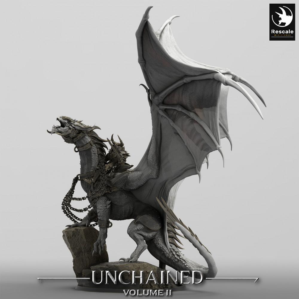 Photo de produit Tabletop 28mm Lord of the Print (LotP) 0 : Miniature Tabletop : Dragon de guerre avec cavalier, Wyrm monstre géant, Dragon de guerre (24_05_J1)