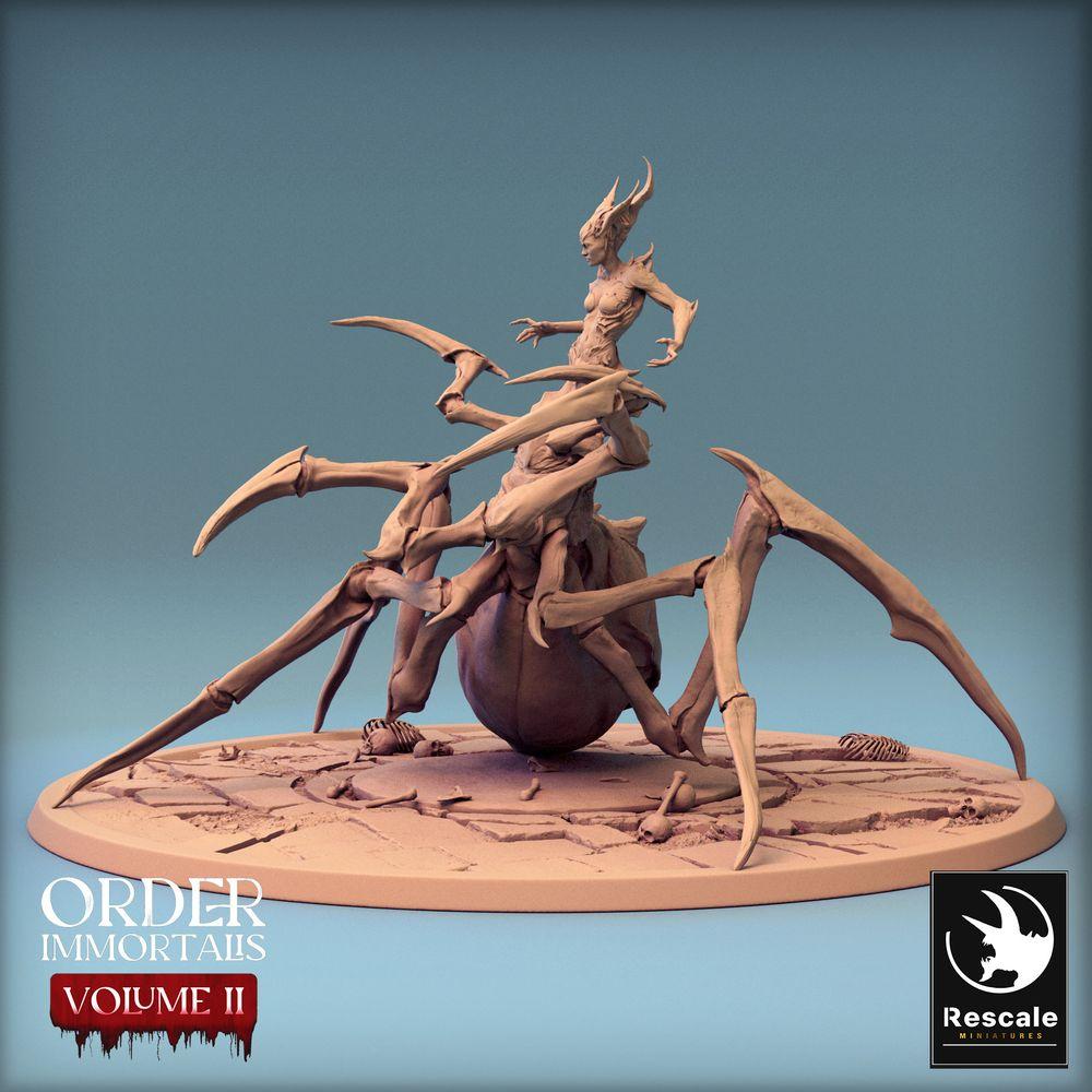 Photo du produit Tabletop 28mm Lord of the Print (LotP) 0 : Miniature Tabletop : Immortalis Reine Araignée, Reine des Araignées, Matriarche Arachnide, Monstre Boss (24_02_H2)