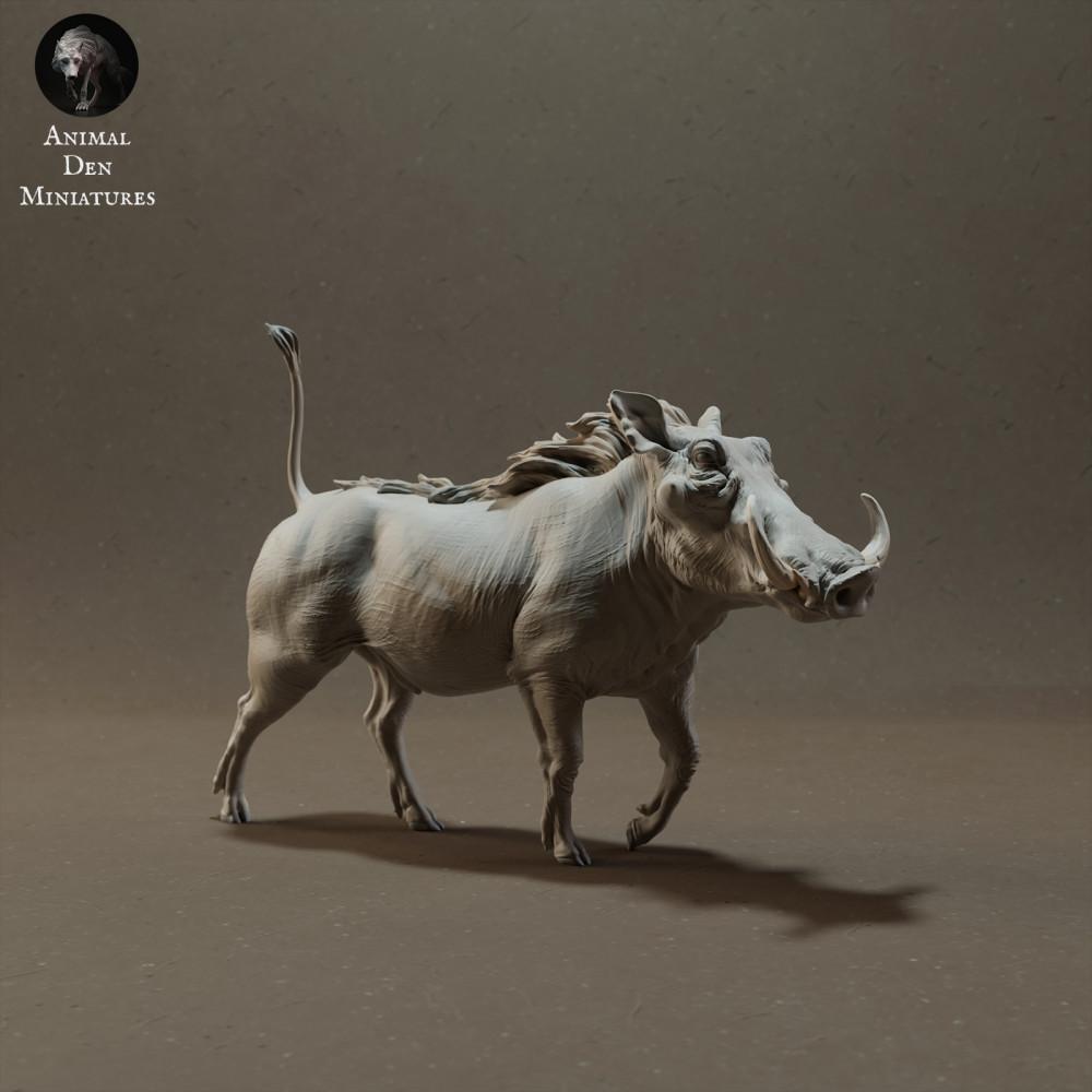 Photo de produit figurine animale Animal Den Miniatures 0 : animal sauvage, figurine animale : phacochère (23_03_09)