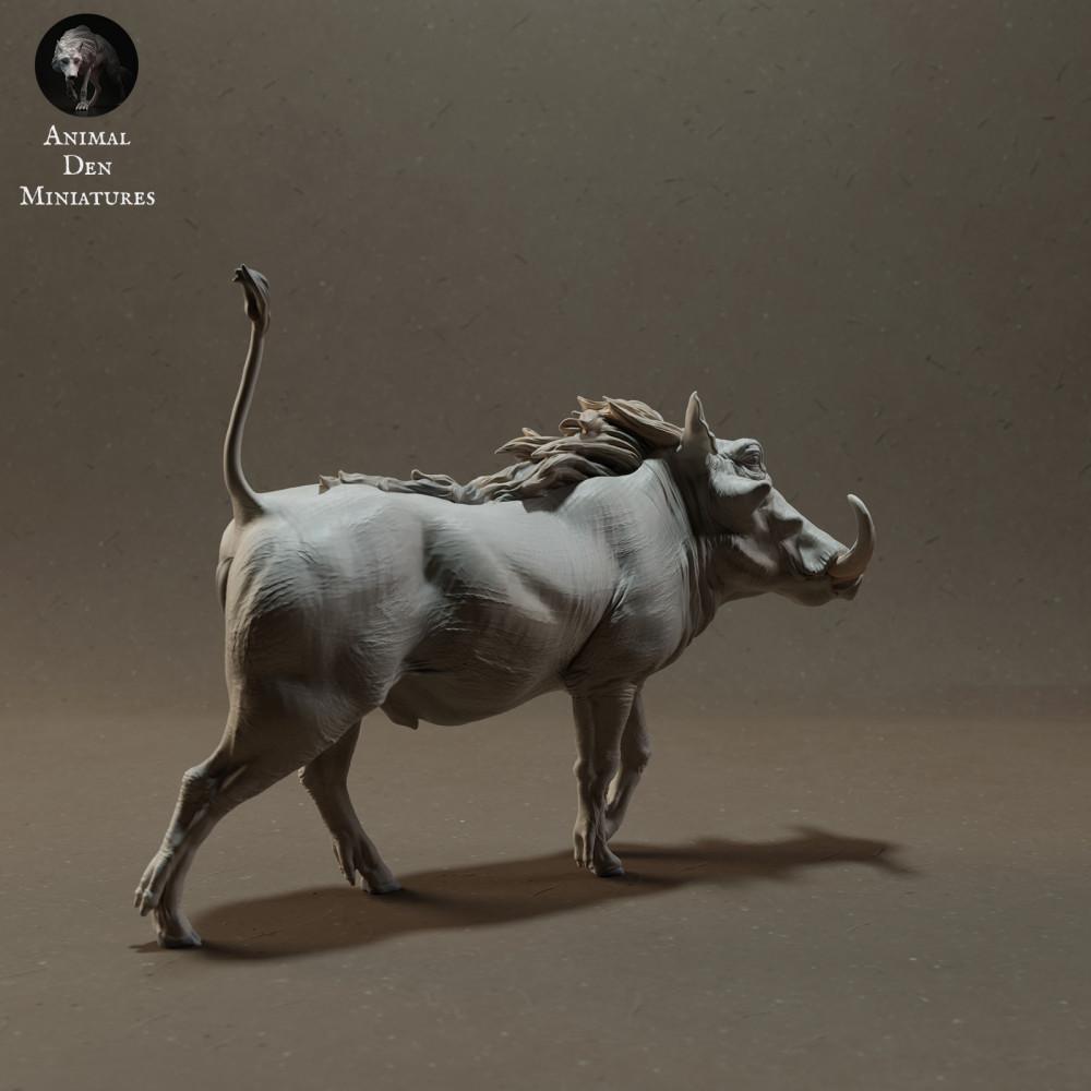 Photo produit figurine animale Animal Den Miniatures 1 : figurine d’animal sauvage : phacochère (23_03_09)
