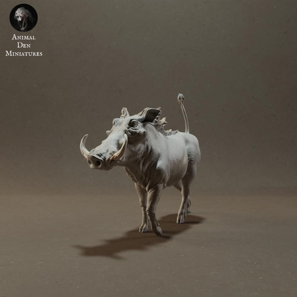 Photo produit figurine animale Animal Den Miniatures 3 : figurine d’animal sauvage : phacochère (23_03_09)