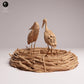 Photo du produit Tabletop 28mm Lord of the Print (LotP) 0 : figurine animalière d’oiseau : cigogne blanche - en parade nuptiale (26_07_09)