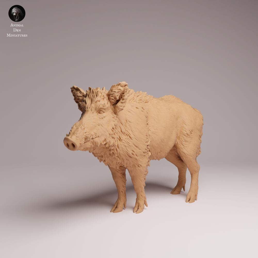 Photo du produit Tabletop 28mm Lord of the Print (LotP) 2 : figurine d’animal sauvage : sanglier (26_07_08)