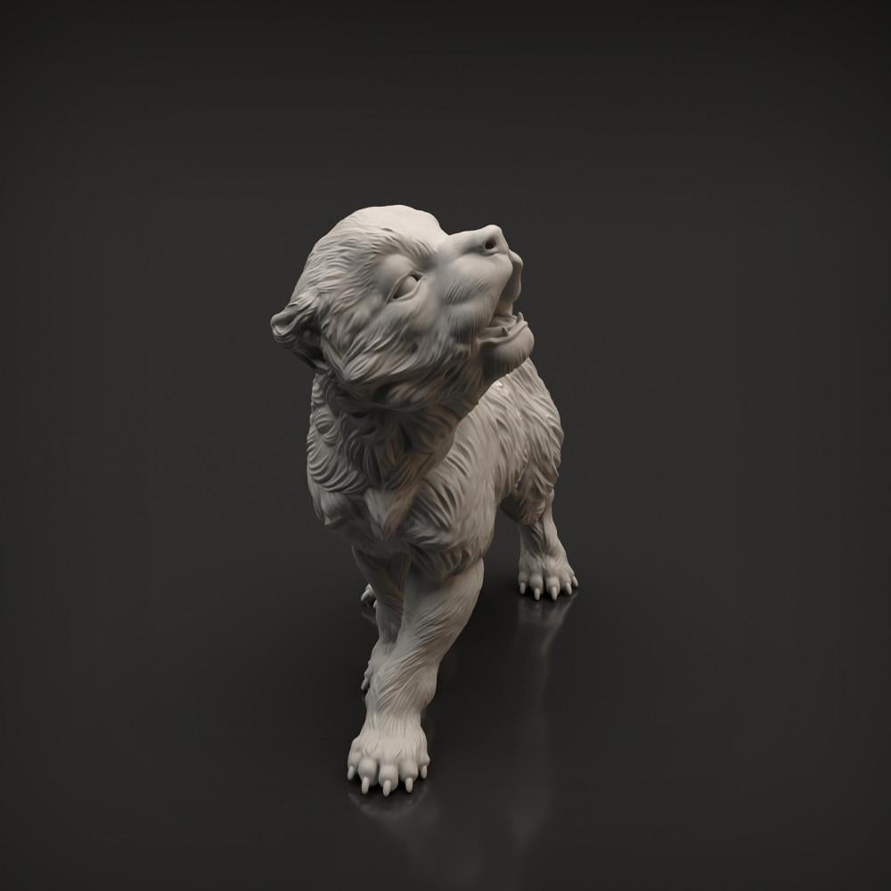 Photo produit figurine animale Animal Den Miniatures 6 : figurine d’animal sauvage : louveteau (22_04_03)