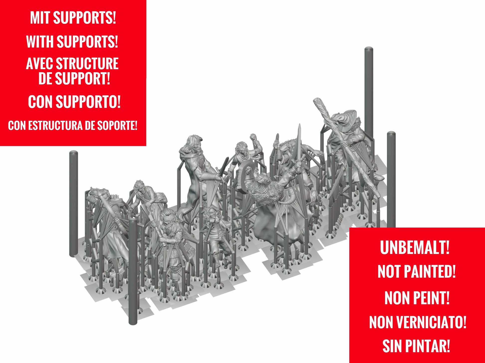 Produktfoto Tabletop 28mm The Printing Goes Ever On (TPGEO)  0: Mittelalterliche Ritter Figuren Verbündeter Ritter mit Standarte - Verbündete Truppen