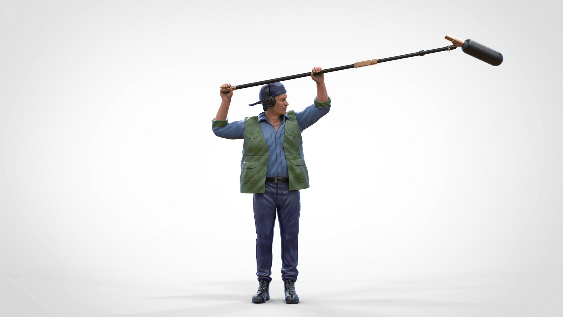 Photo du produit diorama et modélisme figurine miniature : Reporter avec perche à micro