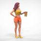 Photo du produit Diorama et modélisme Figurine miniature : Femme sexy avec une chope de bière