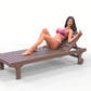 Photo du produit Diorama et modélisme Figurine miniature : Femme sur chaise longue