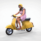 Photo du produit Diorama et modélisme Figurine miniature : Femme sur Vespa