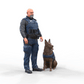 Photo du produit Diorama et modélisme Figurine miniature : Policier avec chien