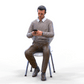 Photo du produit Diorama et modélisme Figurine miniature : Homme sur chaise