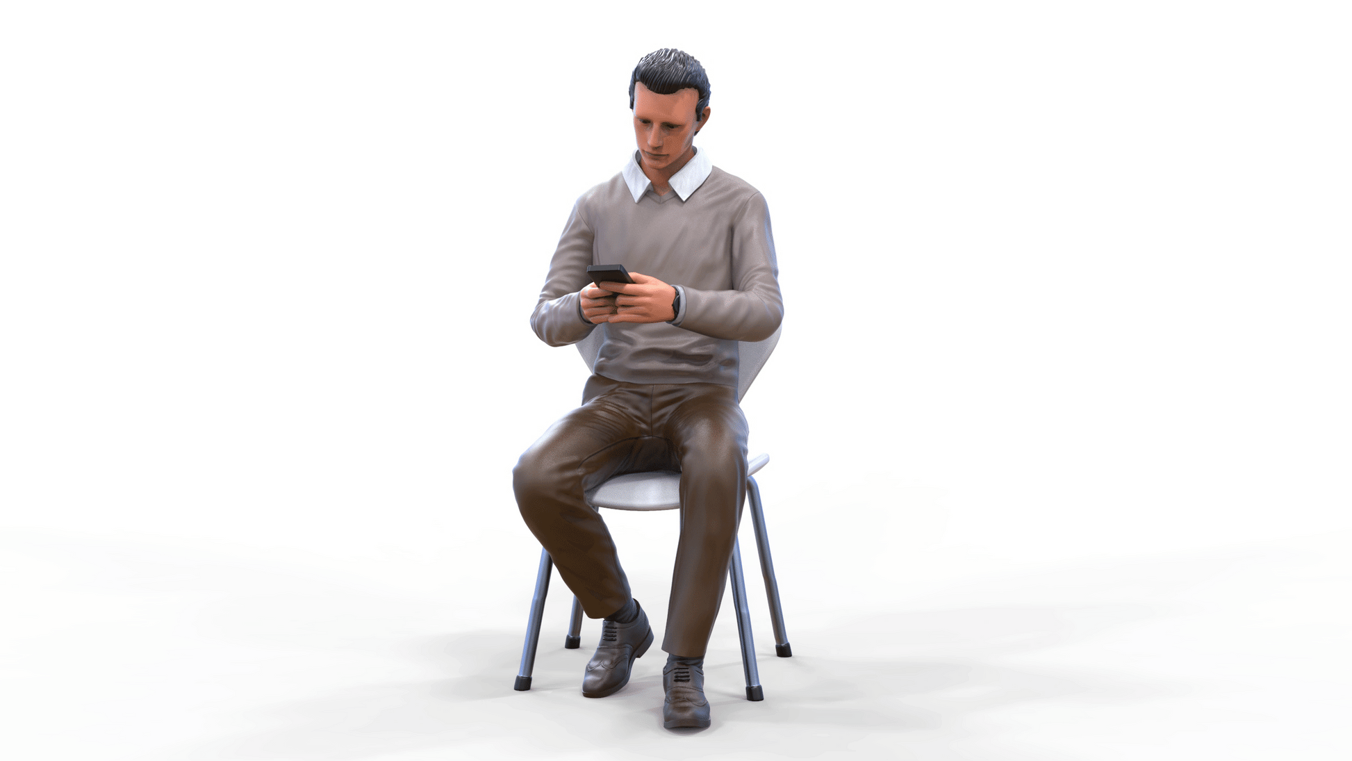 Photo du produit Diorama et modélisme Figurine miniature : Homme sur chaise