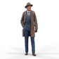 Photo du produit Diorama et modélisme Figurine miniature : Homme rétro - Voleur des années 20 en manteau