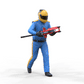 Photo du produit Diorama et modélisme Figurine miniature : Équipe de pit, cric de voiture