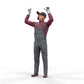 Photo du produit Diorama et modélisme Figurine miniature : Ensemble de mécaniciens, 6 figurines