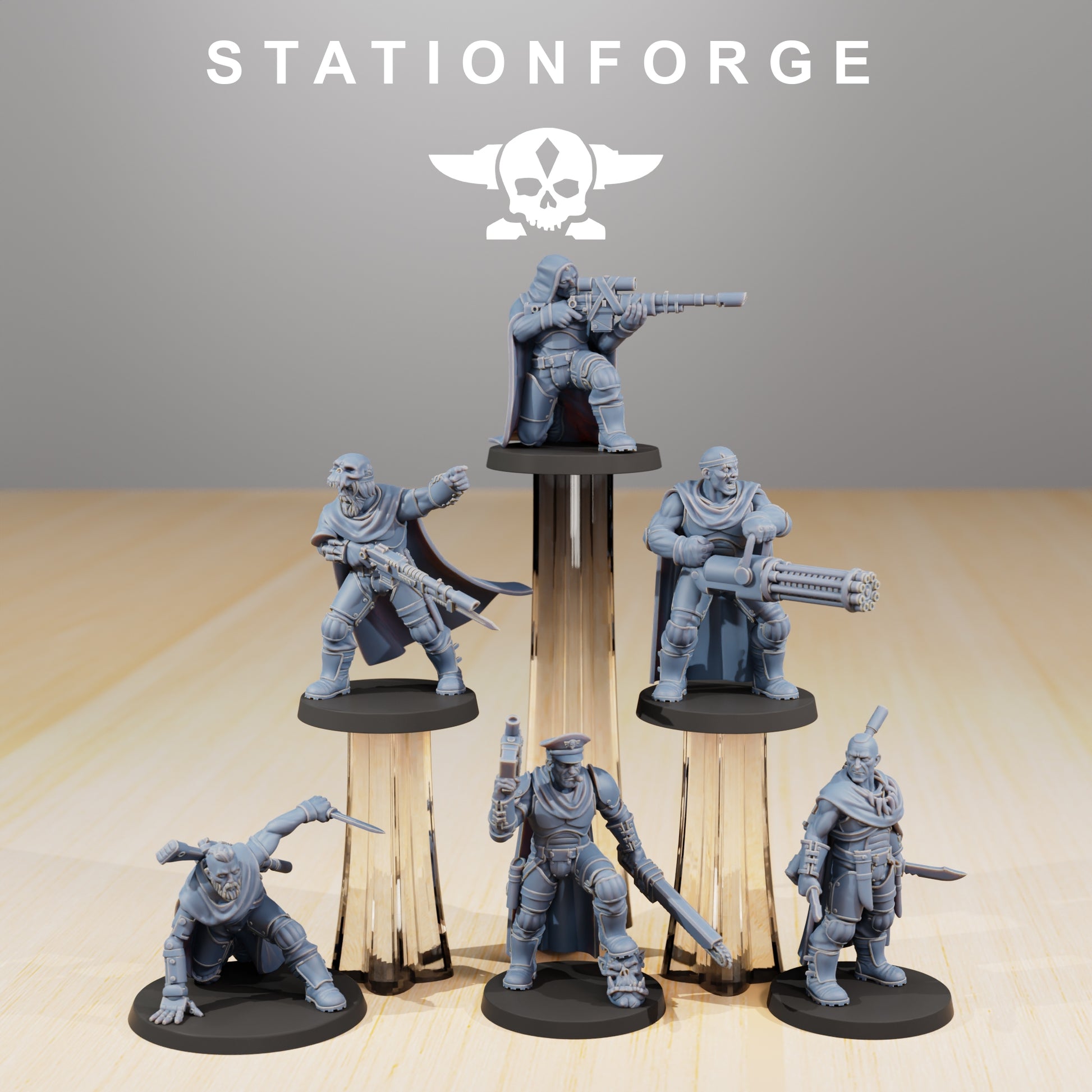 Photo du produit 28mm Tabletop Minis Stationforge : Chasseurs Orkaz