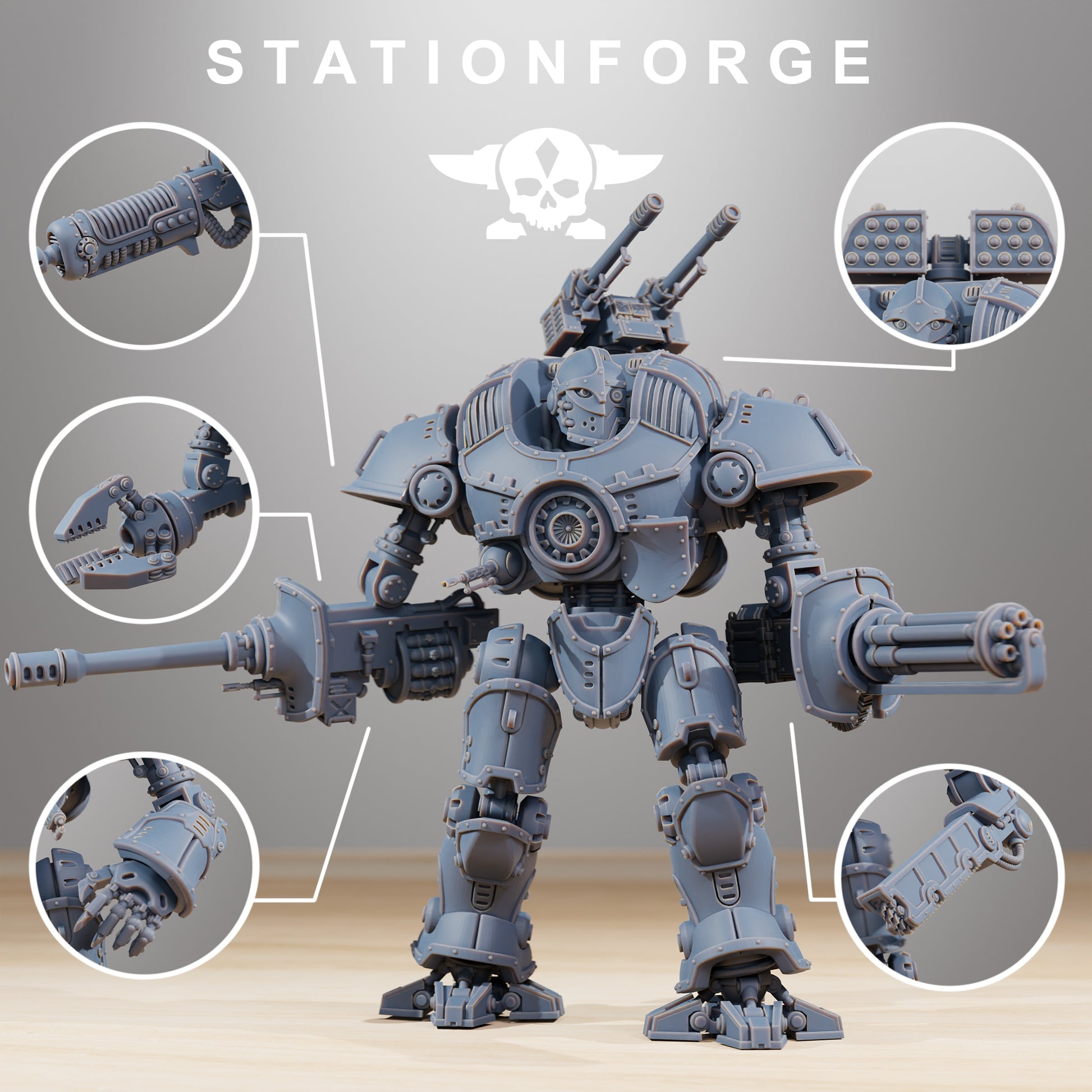 Photo du produit 28mm Tabletop Minis Stationforge : Defender MK2