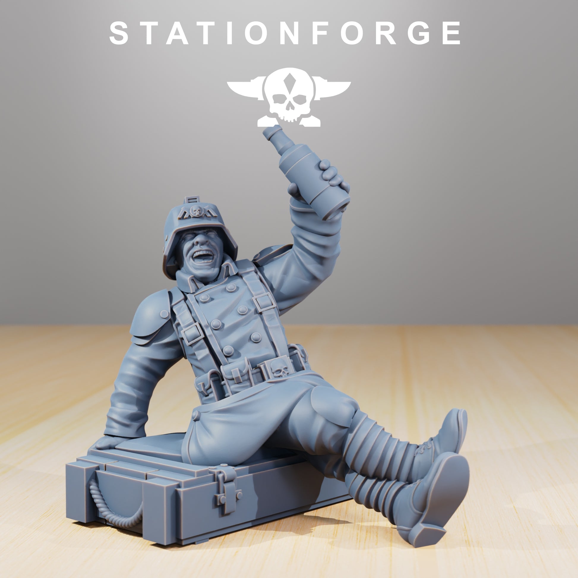 Photo du produit 28mm Tabletop Minis Stationforge : Camarades au feu de camp