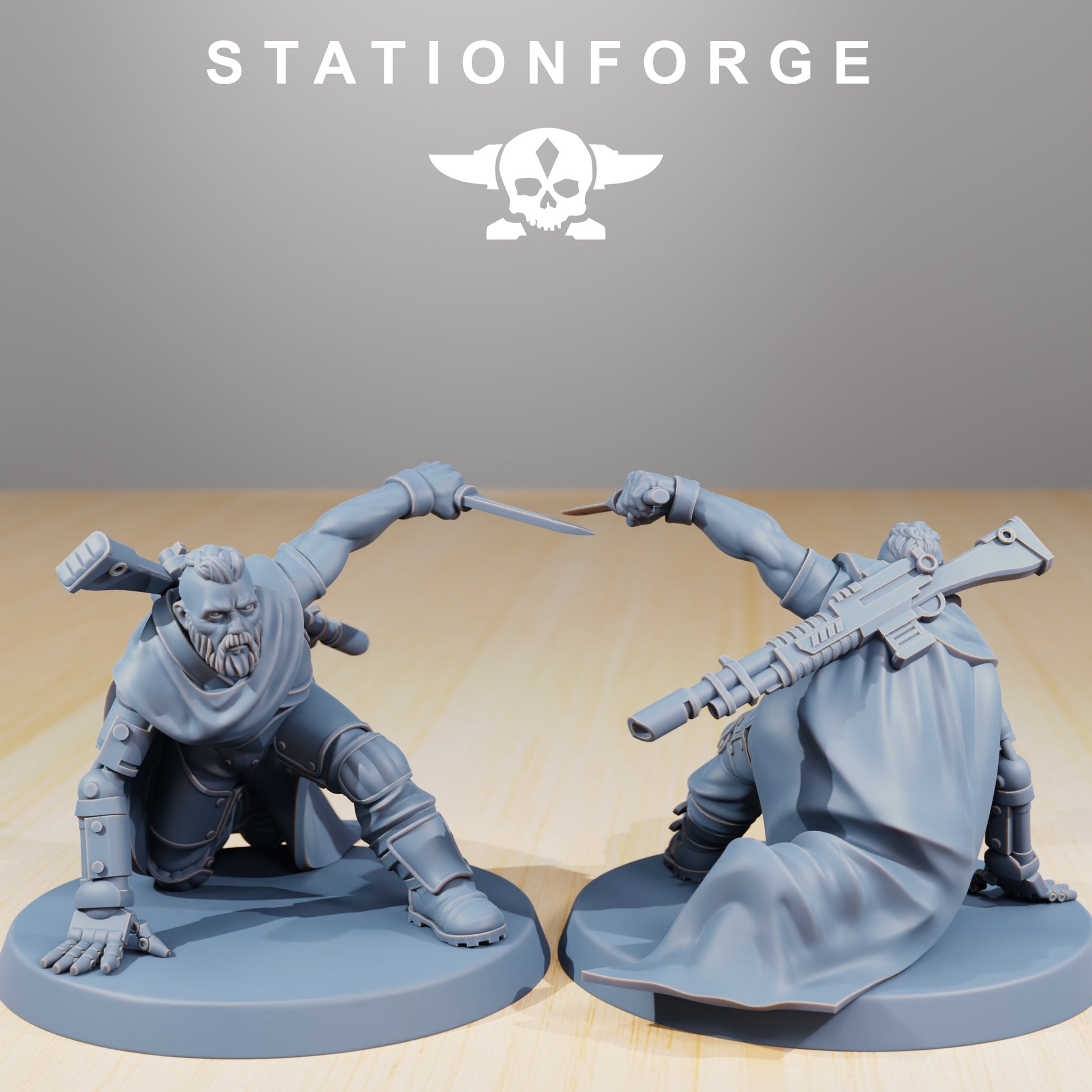 Photo du produit 28mm Tabletop Minis Stationforge : Chasseurs Orkaz