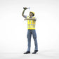 Photo produit diorama et modélisme figurine miniature : ensemble de travailleurs, 8 figurines