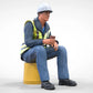 Photo produit diorama et modélisme figurine miniature : ensemble de travailleurs, 8 figurines