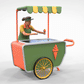 Photo du produit Diorama et modélisme Figurine miniature : Vendeuse de glaces avec chariot