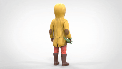 Photo du produit Diorama et modélisme Figurine miniature : Enfant en imperméable