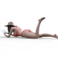 Produktfoto Diorama und Modellbau Miniatur Figur: Frau am Strand 2