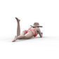 Produktfoto Diorama und Modellbau Miniatur Figur: Frau am Strand 2