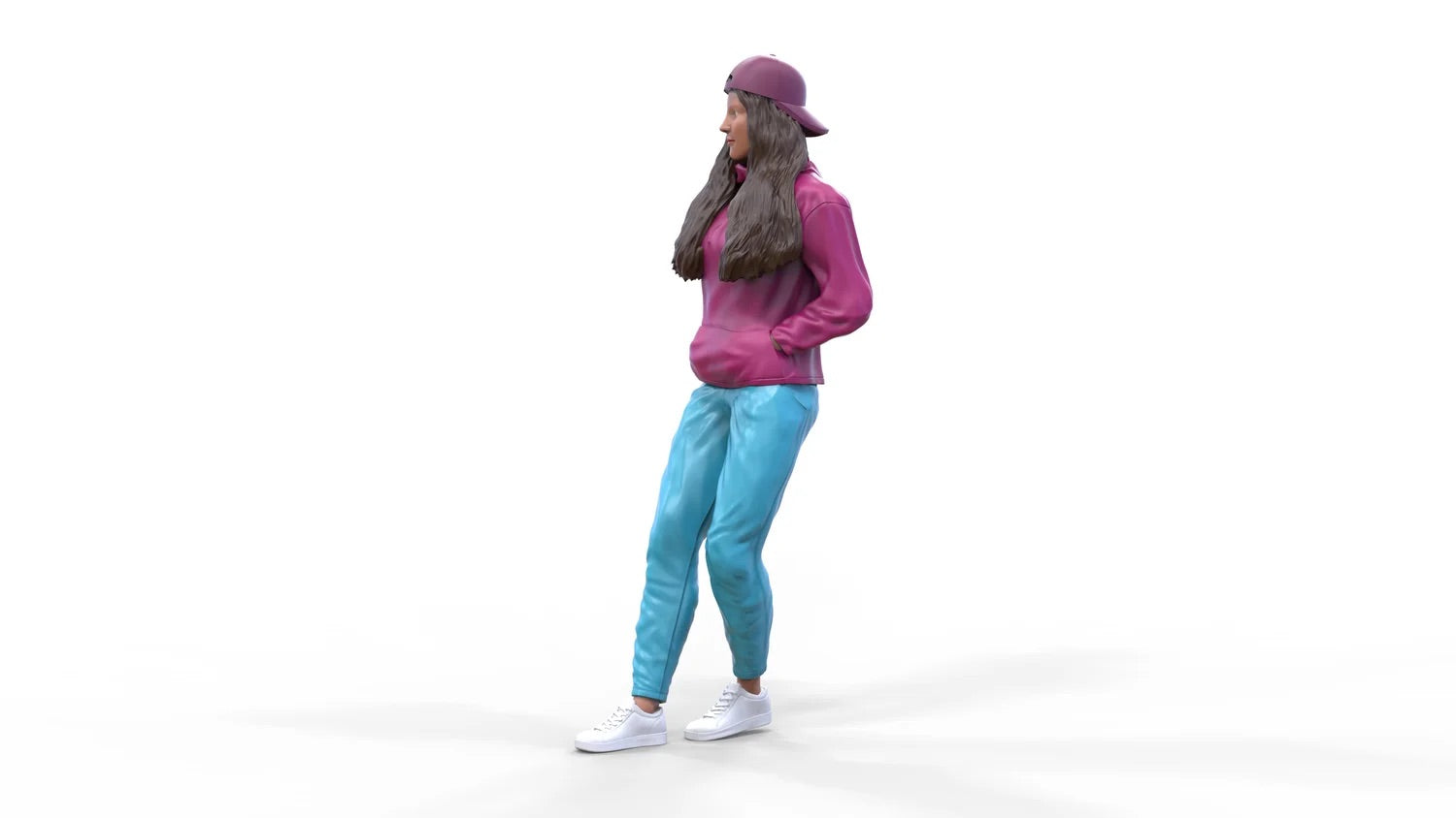 Photo du produit Diorama et modélisme Figurine miniature : Femme avec hoodie | Hip Hopperin