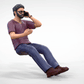 Photo du produit Diorama et modélisme Figurine miniature : Homme au téléphone