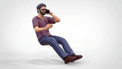 Photo du produit Diorama et modélisme Figurine miniature : Homme au téléphone